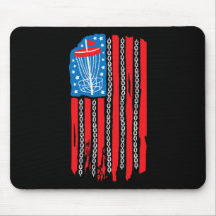 Amerikaanse Vlag Disc Golf Basket Ketting 4 juli M Muismat