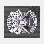 Amerikaanse vlag, dode Man handlanger Fleece Deken (Voorkant (Horizontaal))