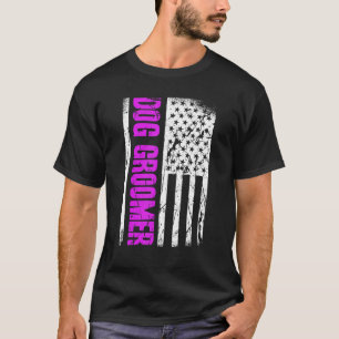 Amerikaanse vlag Dog Groomer T-shirt