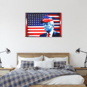 Amerikaanse vlag Donald Trump 2024 Canvas Afdruk (Insitu (Slaapkamer))