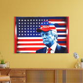 Amerikaanse vlag Donald Trump 2024 Canvas Afdruk (Insitu (Woonkamer))