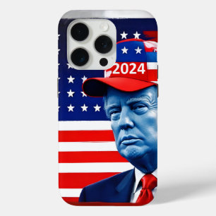 Amerikaanse vlag Donald Trump 2024 iPhone 15 Pro Case