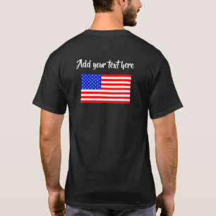 Amerikaanse vlag donker shirt