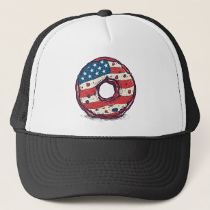 🍩 Amerikaanse vlag donut Trucker Pet