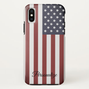  Amerikaanse vlag, douanenaam iPhone X Hoesje