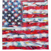 Amerikaanse vlag douchegordijn (Voorkant)