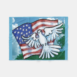 Amerikaanse vlag Dove Fleece Deken