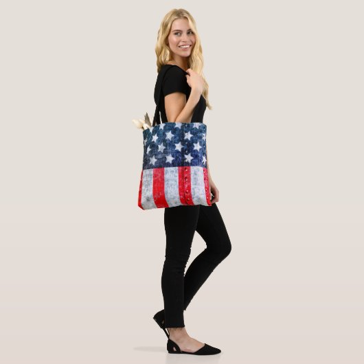 Amerikaanse vlag draagtas (Op model)