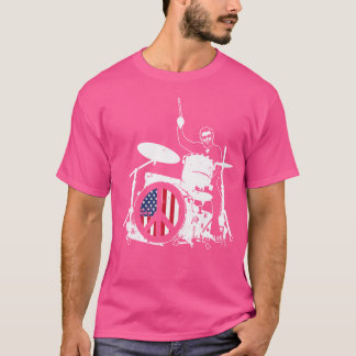 Amerikaanse vlag drummer Abraham Lincoln T-shirt