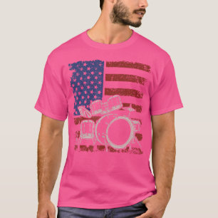 Amerikaanse Vlag Drummer Percussion Drums Speler M T-shirt