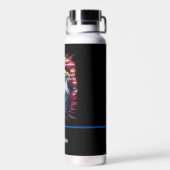 Amerikaanse Vlag Eagle Rozen Rood Wit Blauw Waterfles (Achterkant)