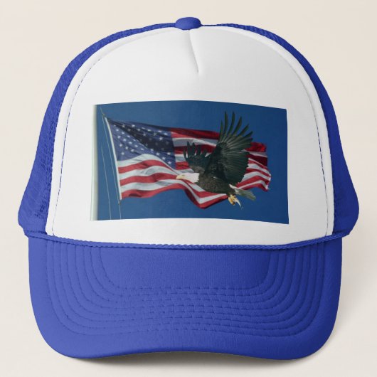 Amerikaanse vlag & Eagle Trucker Pet (Voorkant)
