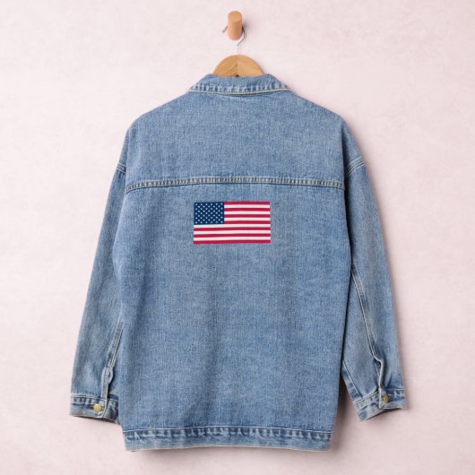 Amerikaanse Vlag Eenvoudig Patriottisch 4 juli Ont Denim Jacket (Hangar)