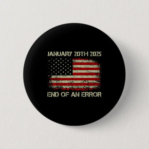 Amerikaanse vlag Einde van een fout 20 januari 202 Ronde Button 5,7 Cm