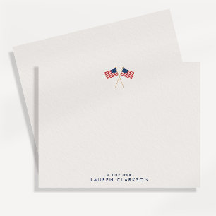 Amerikaanse Vlag Elegante Minimalistische Patrioti Kaart