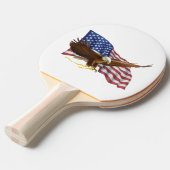 Amerikaanse vlag en adelaar tafeltennisbatje (Voorkant Gekanteld)
