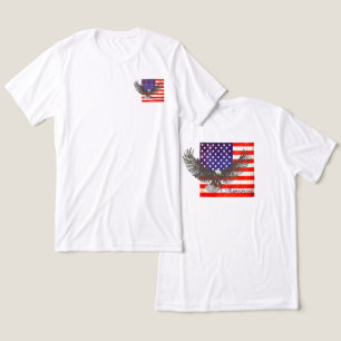 Amerikaanse vlag en adelaarslijn art Americana T-s Tri-Blend Shirt