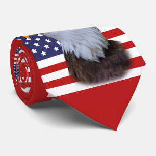 Amerikaanse vlag en Amerikaanse adelaar Stropdas