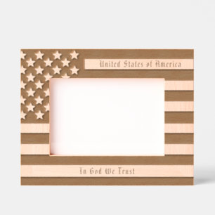 Amerikaanse vlag en Amerikaanse vlag Gegraveerde Lijstjes