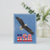Amerikaanse vlag en Bald Eagle Briefkaart (Staand voorkant)