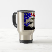 Amerikaanse vlag en Bald Eagle Reisbeker (Voorkant links)