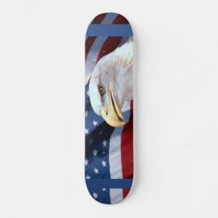 Amerikaanse vlag en Bald Eagle Skateboard