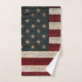  Amerikaanse vlag en blademuziek Bad Handdoek (Handdoek)
