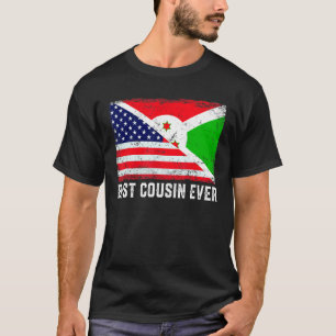 Amerikaanse vlag en Boeroendi vlag beste neef ooit T-shirt