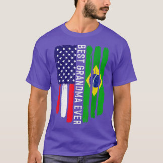 Amerikaanse vlag en Braziliaanse vlag Beste grootm T-shirt
