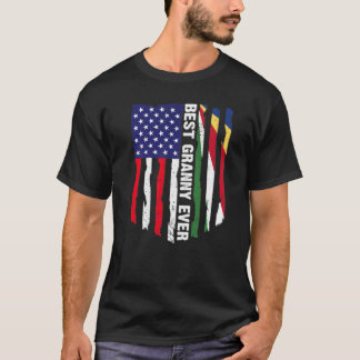 Amerikaanse vlag en de vlag van de Seychellen best T-shirt