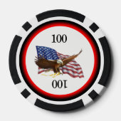 Amerikaanse vlag en Eagle Pokerchips (Achterkant)