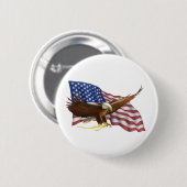 Amerikaanse vlag en Eagle Ronde Button 5,7 Cm (Voorkant /achterkant)