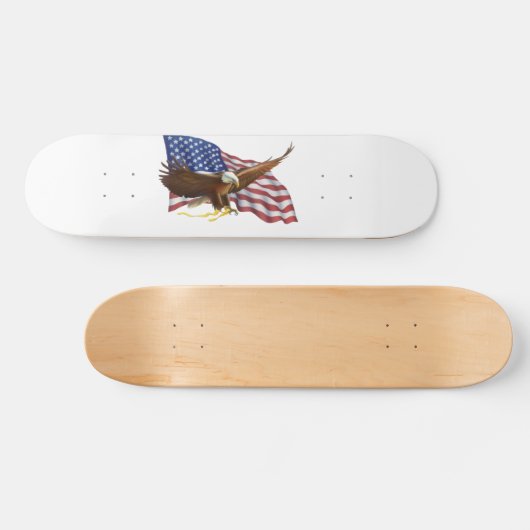 Amerikaanse vlag en Eagle Skateboard (Horizontaal)