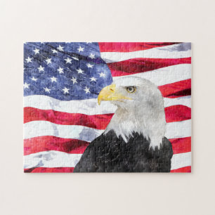 AMERIKAANSE VLAG EN ELGF LEGPUZZEL