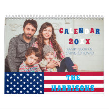 Amerikaanse vlag en familiefoto-retro