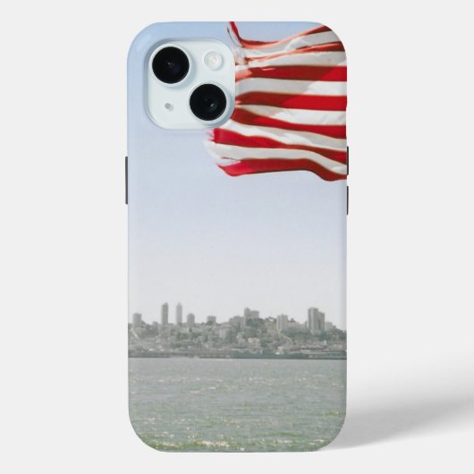 Amerikaanse vlag en kustlijn Case-Mate iPhone case (Achterkant)
