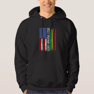 Amerikaanse vlag en Mauritius vlag beste Pepaw ooi Hoodie