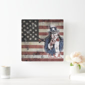 Amerikaanse vlag en oom Sam Vierkante Klok (Huis)