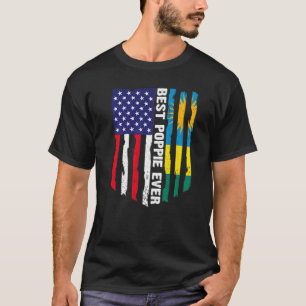 Amerikaanse vlag en Rwanda vlag beste papaver ooit T-shirt