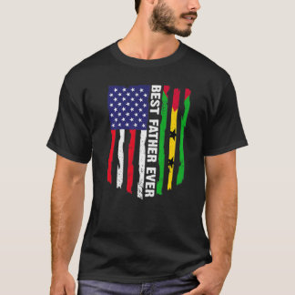 Amerikaanse vlag en Sao Tomé en Principe Flag Best T-shirt