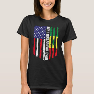 Amerikaanse vlag en Senegal vlag Beste Vriendin oo T-shirt