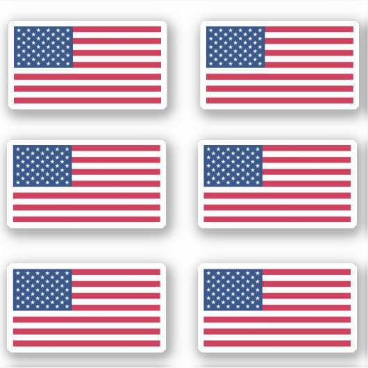 Amerikaanse vlag en stripes patriottisch sticker (Voorkant)