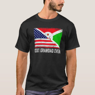 Amerikaanse vlag en vlag van Burundi, beste grootv T-shirt