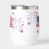 Amerikaanse vlag en vuurwerk (Rechts)