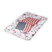 Amerikaanse vlag en vuurwerk badmat (Gekanteld)