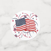 Amerikaanse vlag en vuurwerk confetti (Kleine voorkant)