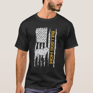 Amerikaanse vlag Engelse Bulldog Dog mama T-shirt