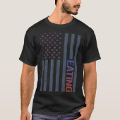 Amerikaanse vlag eten t-shirt (Voorkant)