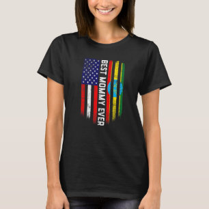 Amerikaanse vlag & Ethiopië vlag beste mama ooit f T-shirt