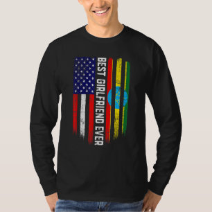 Amerikaanse vlag & Ethiopië - vlag Beste Vriendin  T-shirt